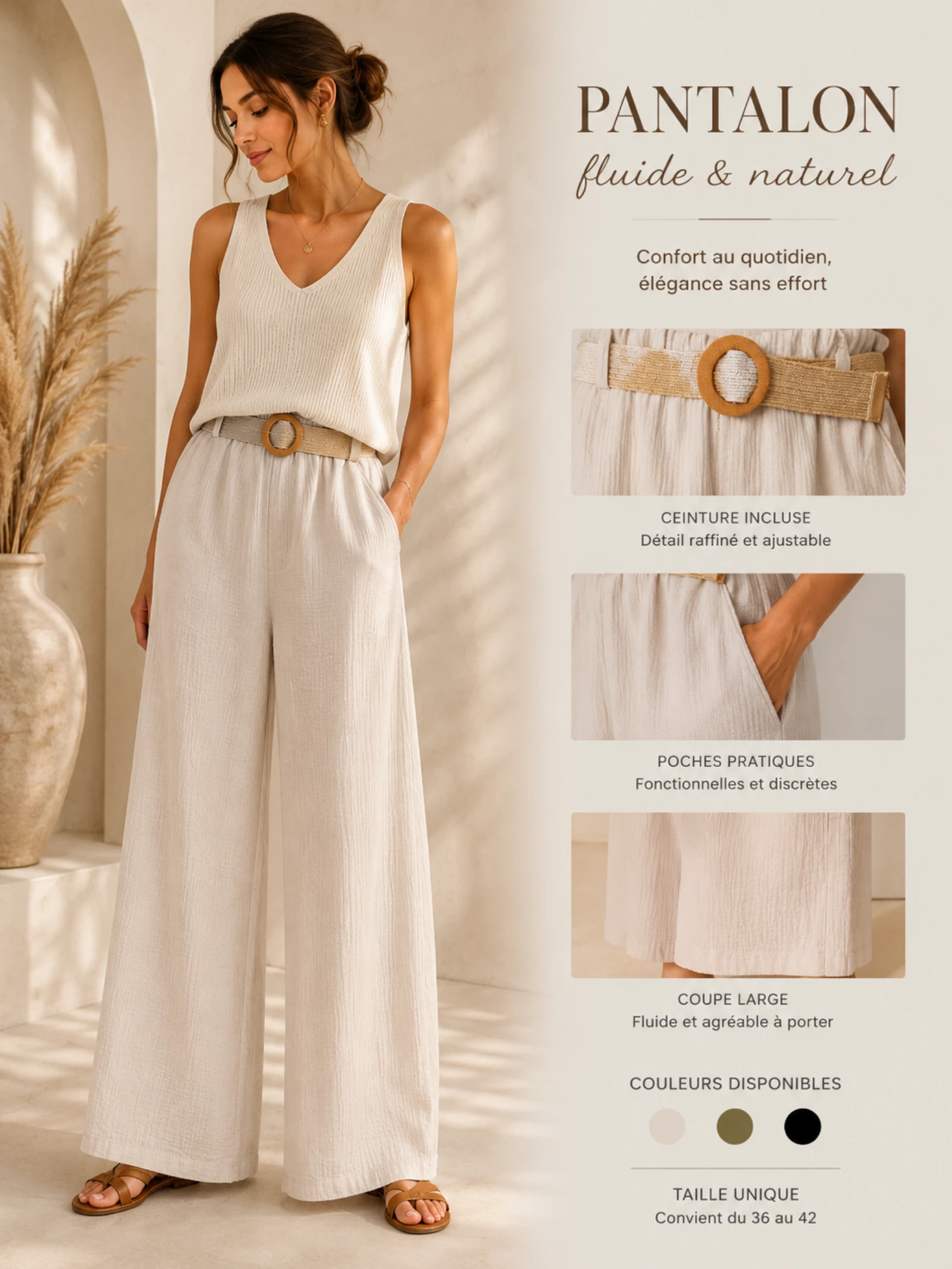 Pantalon large 
